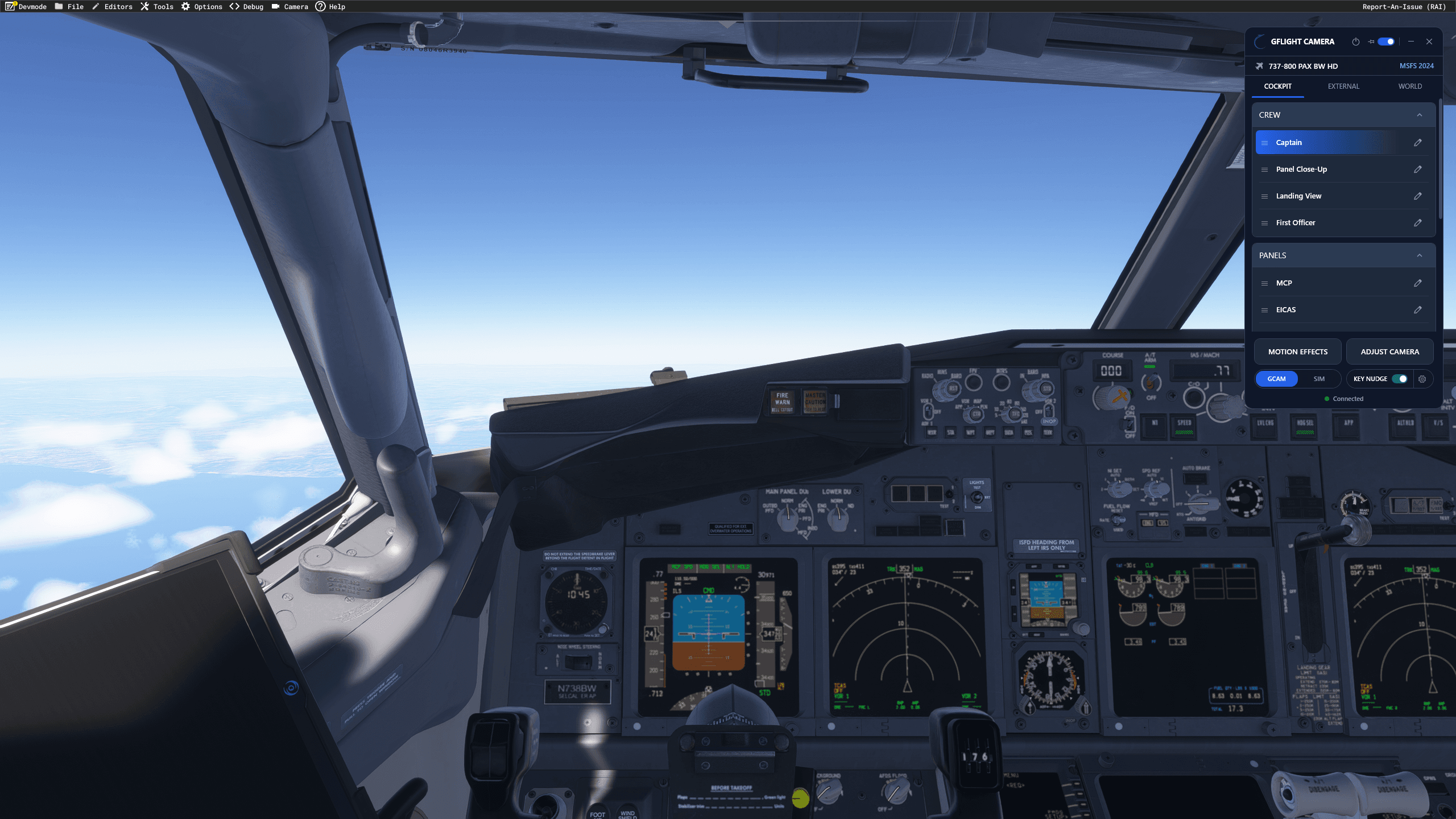 GFlight Camera main screen